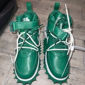 Nike Air Force 1 OFF-WHITE Green Sneakers